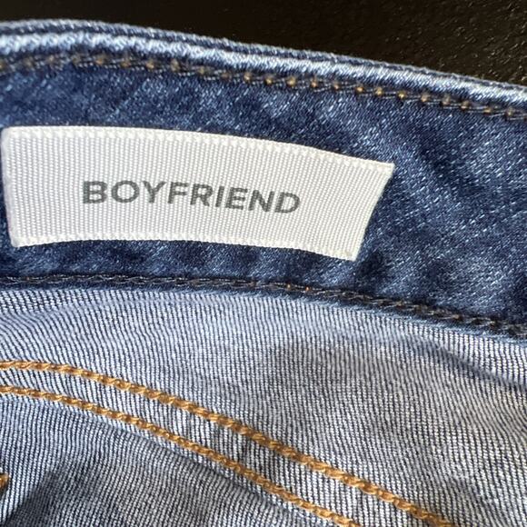 Torrid Jeans Women 12 Blue First At Fit Boyfriend Straight Stretch Denim Whisker - Picture 7 of 12